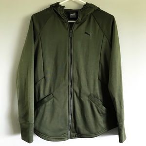 Puma Olive Green Fleece Jacket